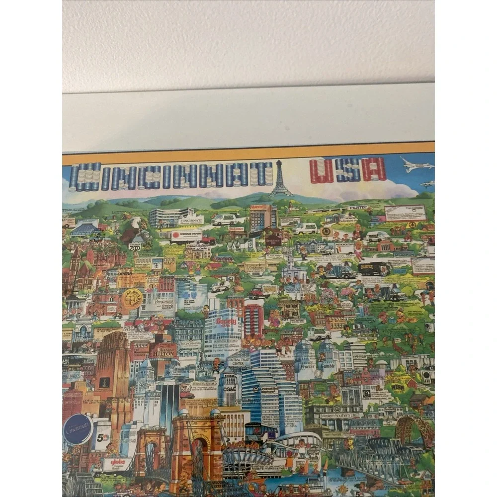 City Of Cincinnati Ohio, USA 1988 Jigsaw Puzzle by Buffalo Games 504 Pieces-NEW